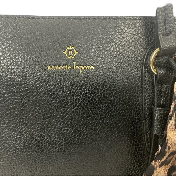 Nanette Lepore Myles Scarf Black Shoulder Bag Brand New - Picture 6 of 11